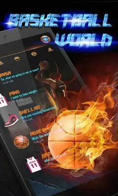 (FREE) GO SMS BASKETBALL THEME android App screenshot 4